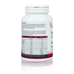 Detaillierte Nährwertangaben auf der Rückseite der SanaExpert OvoFlex Nahrungsergänzungsmittel-Verpackung mit Inhaltsstoffübersicht.