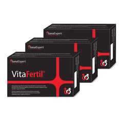 Drei Packungen in Schwarz mit roten Designelementen auf einem dunklen Hintergrund.