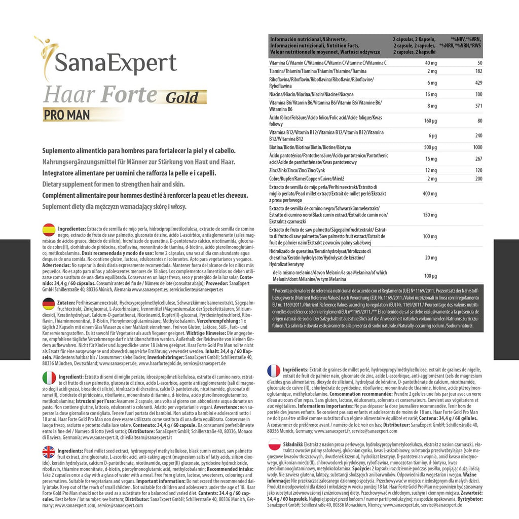 SanaExpert Haar Forte Gold PRO MAN