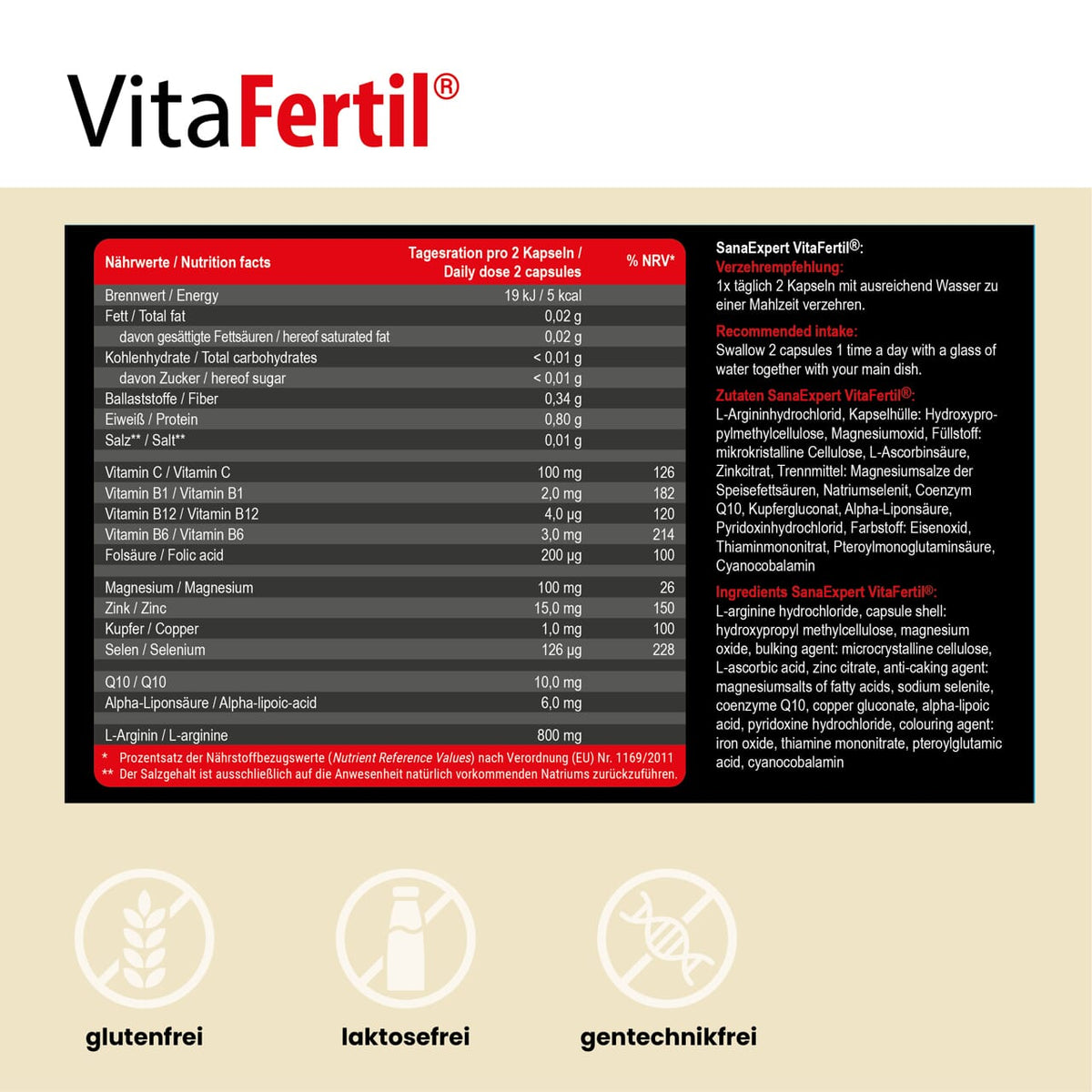SanaExpert VitaFertil, 60 Kapseln